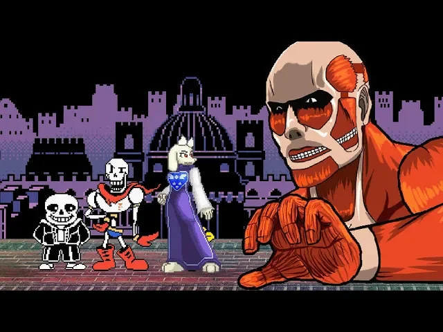undertale sans(杉斯)队 vs 超大型巨人 | mugen无限格斗